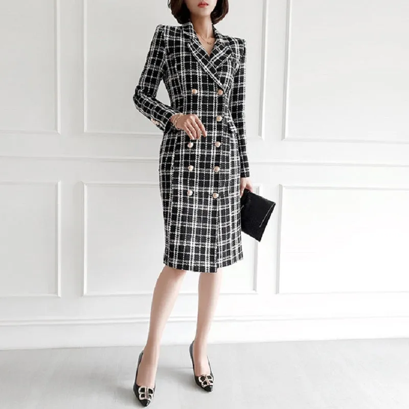 Women's Spring/Autumn Casual Wool Long V-Neck Trench