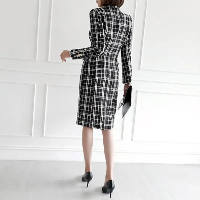 Women's Spring/Autumn Casual Wool Long V-Neck Trench