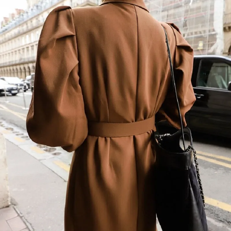 Women's Spring/Autumn Slim Polyester Trench