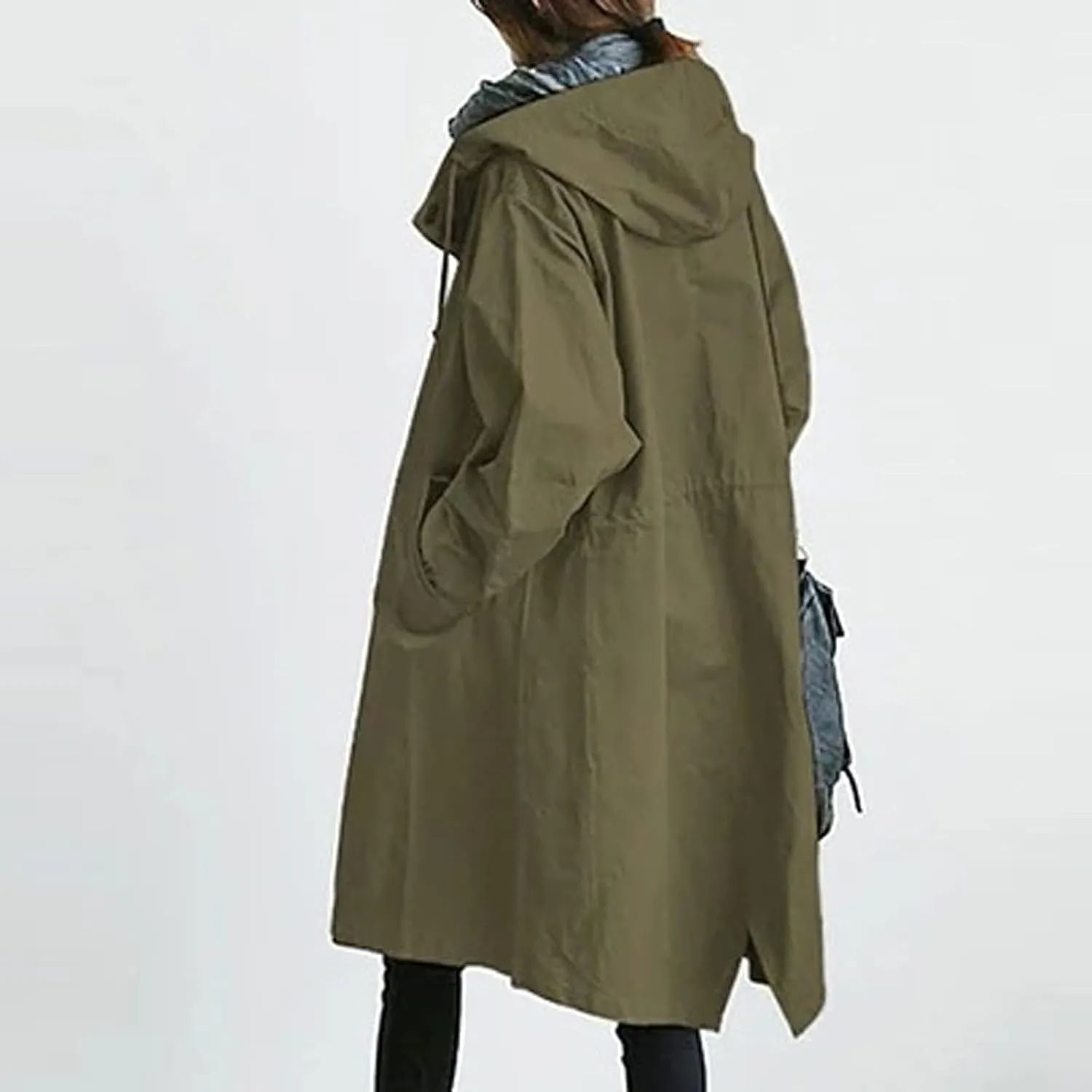 Women's Trench Jackets Rain Jacket Loose Winter Hooded Oversized Elegant Windbreaker Comfortable Coat Outwear